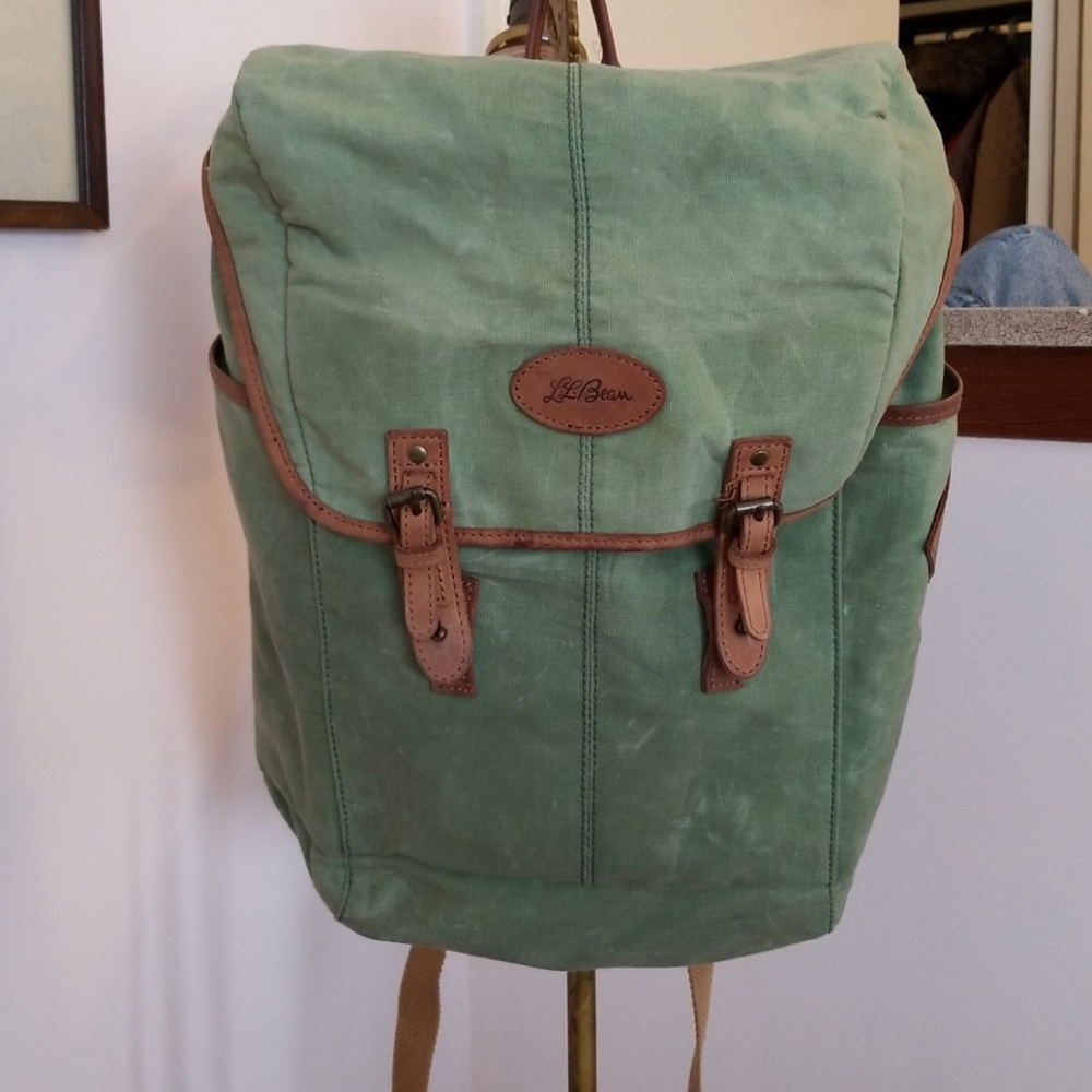 L.L. Bean Wax Canvas Backpack